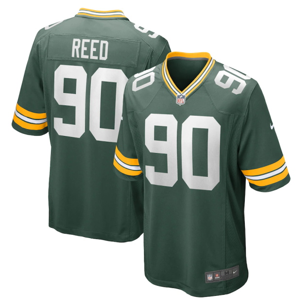 mens nike jarran reed green green bay packers game player jersey